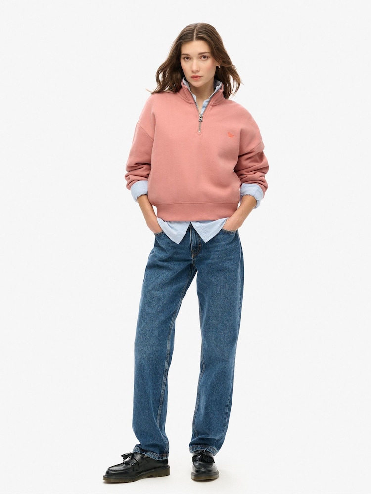 Superdry Ash Rose Essential Half Zip Sweatshirt - Image 2 of 6