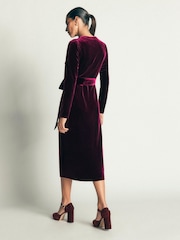 Boden Honor Column Velvet Midi Dress - Bilde 3 av 5