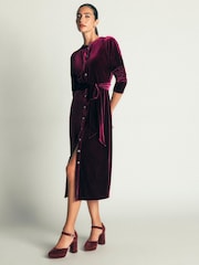Boden Honor Column Velvet Midi Dress - Bilde 4 av 5