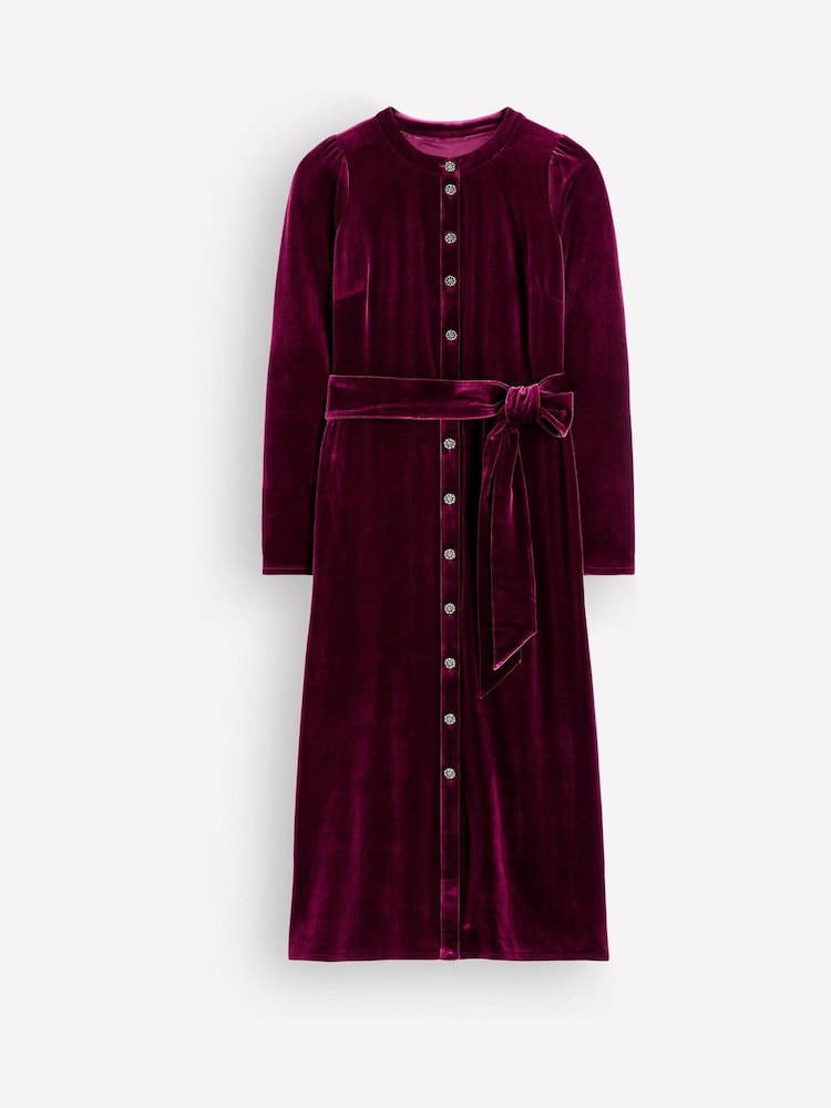 Boden Honor Column Velvet Midi Dress - Bilde 5 av 5 Boden Honor Column Velvet Midi Dress - Bilde 5 av 5