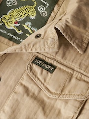 Superdry Canyon Beige Military Lined 100% Cotton Jacket - Image 6 of 6