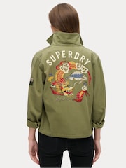 Superdry Wild Khaki St Tropez Military 100% Cotton Shirt - Image 2 of 4