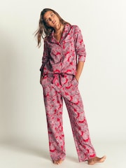 레드 - Boden Cotton Pyjamas Shirt - 6의 이미지 4