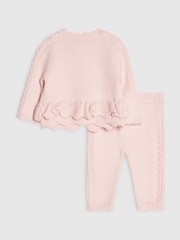 River Island Pink Peplum Cardigan & Legging Set - Image 2 of 5