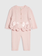 River Island Pink Peplum Cardigan & Legging Set - Image 3 of 5