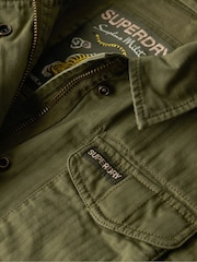 Superdry Burnt Olive Military Lined 100% Cotton Jacket - Image 6 of 6