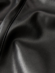 Urban Code Black Faux Leather Front Split Leggings - Image 6 of 7