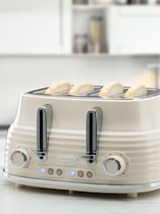 Daewoo Cream Sienna 4 Slice Toaster - Image 1 of 4