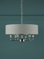 Laura Ashley Silver Sorrento Large Ceiling Light - Image 2 of 6