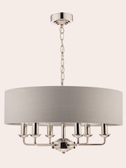 Laura Ashley Silver Sorrento Large Ceiling Light - Image 4 of 6