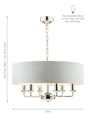 Laura Ashley Silver Sorrento Large Ceiling Light - Image 6 of 6