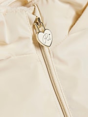 River Island Cream Frill Bow Raincoat - Image 3 of 4
