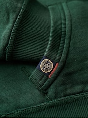 Superdry Enamel Green 100% Cotton Athletic Relaxed Crop Zip Hoodie - Image 6 of 6