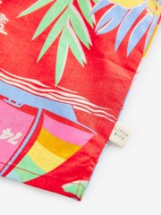 Little Bird by Jools Oliver Red 100% Cotton Colourful Hawaiian Shirt - Image 11 of 11