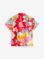 Little Bird by Jools Oliver Red 100% Cotton Colourful Hawaiian Shirt - Image 9 of 11