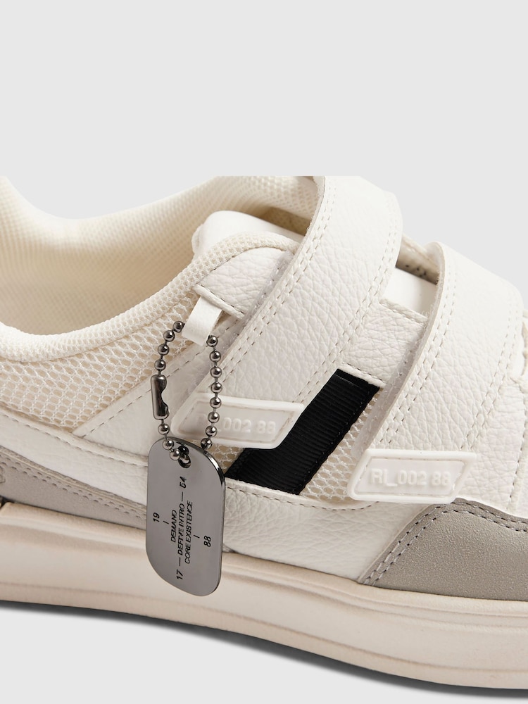 River Island White Block Touch And Close Fastening Trainers - Image 5 of 5 River Island White Block Touch And Close Fastening Trainers - Image 5 of 5