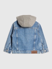 River Island Blue Hooded Denim Jacket - Image 2 of 5