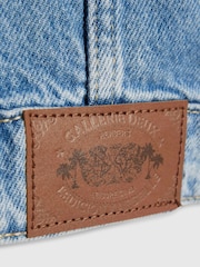 River Island Blue Hooded Denim Jacket - Image 4 of 5