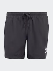 adidas Originals Black Adicolor 3-Stripes 5-Inch Swim Shorts - Image 6 of 6