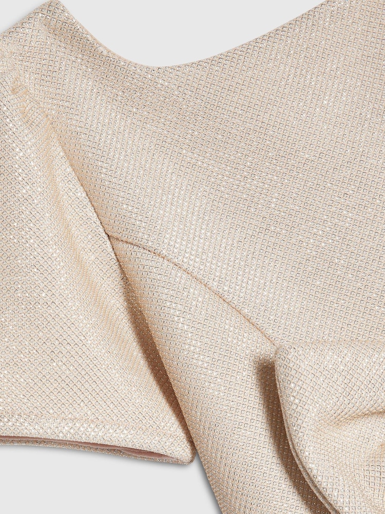 River Island Cream Glitter Bow Dress - Image 4 of 4 River Island Cream Glitter Bow Dress - Image 4 of 4