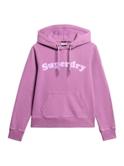 Superdry Dewberry Cooper Tonal Logo 100% Cotton Hoodie - Image 4 of 5