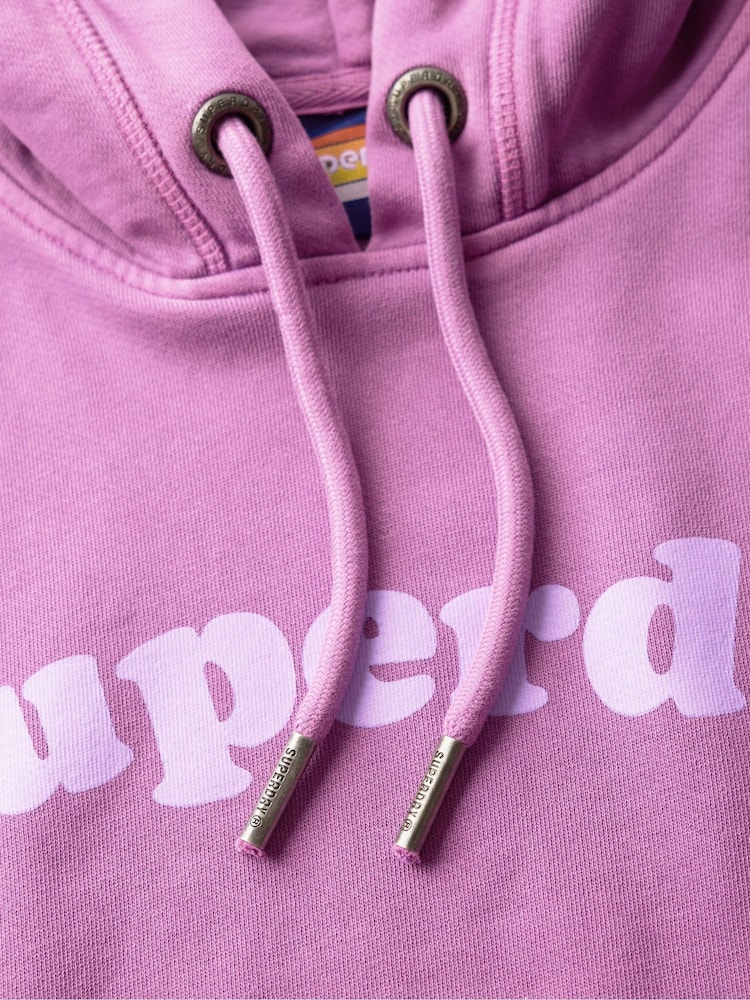 Superdry Dewberry Cooper Tonal Logo 100% Cotton Hoodie - Image 5 of 5