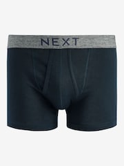 Grey/Navy 4 pack A-Front Pure 100% Cotton Boxers - Image 2 of 6