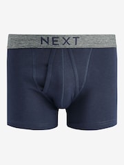 Grey/Navy 4 pack A-Front Pure 100% Cotton Boxers - Image 3 of 6