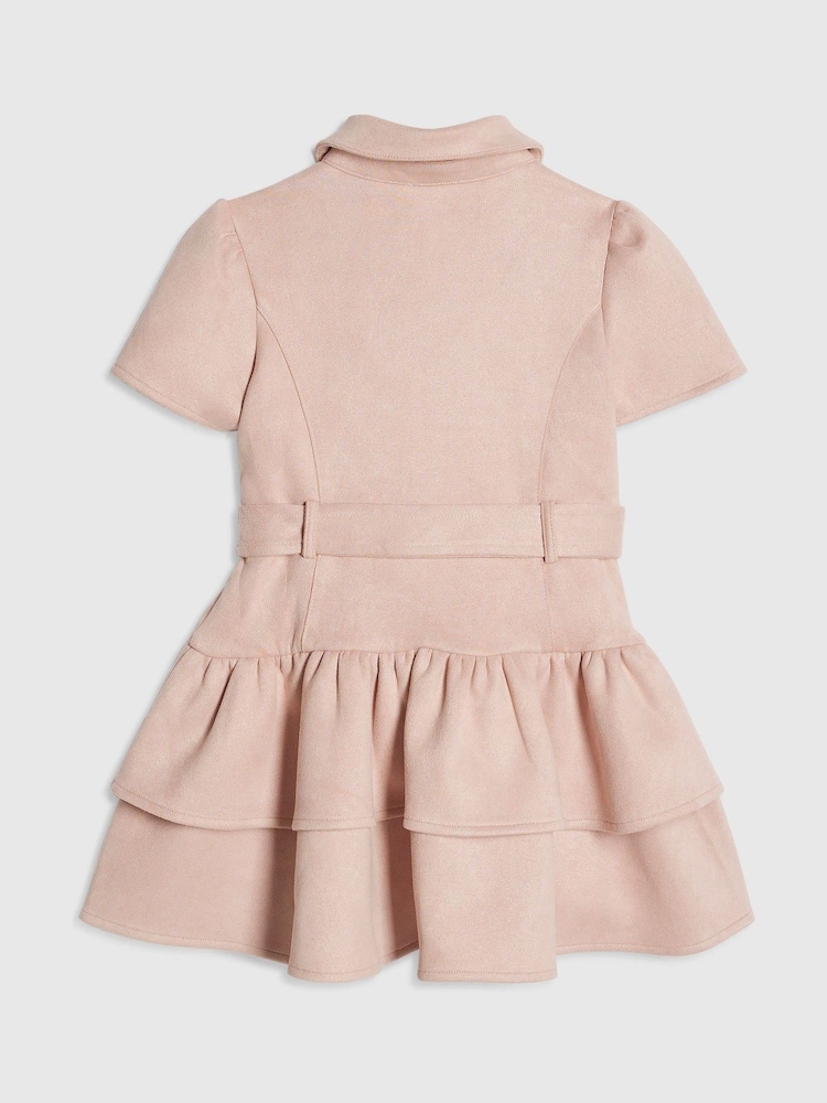 River Island Pink Suedette Prom Dress - Image 2 of 4