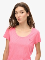 Superdry Pink Carnation Scoop Neck 100% Cotton T-Shirt - Image 3 of 5