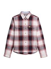 Красный/Светло-зеленый - Superdry 100% Хлопок Lumberjack Check Flannel рубашки - Image 4 of 6
