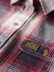 Красный/Светло-зеленый - Superdry 100% Хлопок Lumberjack Check Flannel рубашки - Image 5 of 6