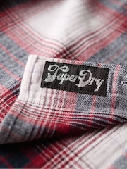 Красный/Светло-зеленый - Superdry 100% Хлопок Lumberjack Check Flannel рубашки - Image 6 of 6