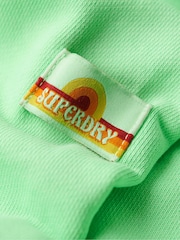 Superdry Neo Mint Green Cooper Tonal Logo 100% Cotton Hoodie - Image 6 of 6