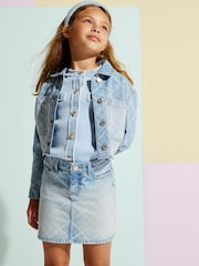 River Island Hotfix Check Skirt - Bild 1 von 2