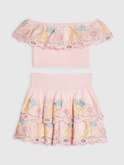 River Island Pink Beaded Seahorse Top & Skirt Set - Image 1 of 4