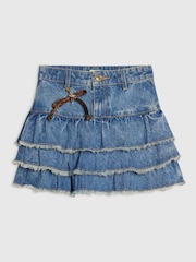 River Island Blue Rara Skirt with Bow Charm - Image 1 of 4