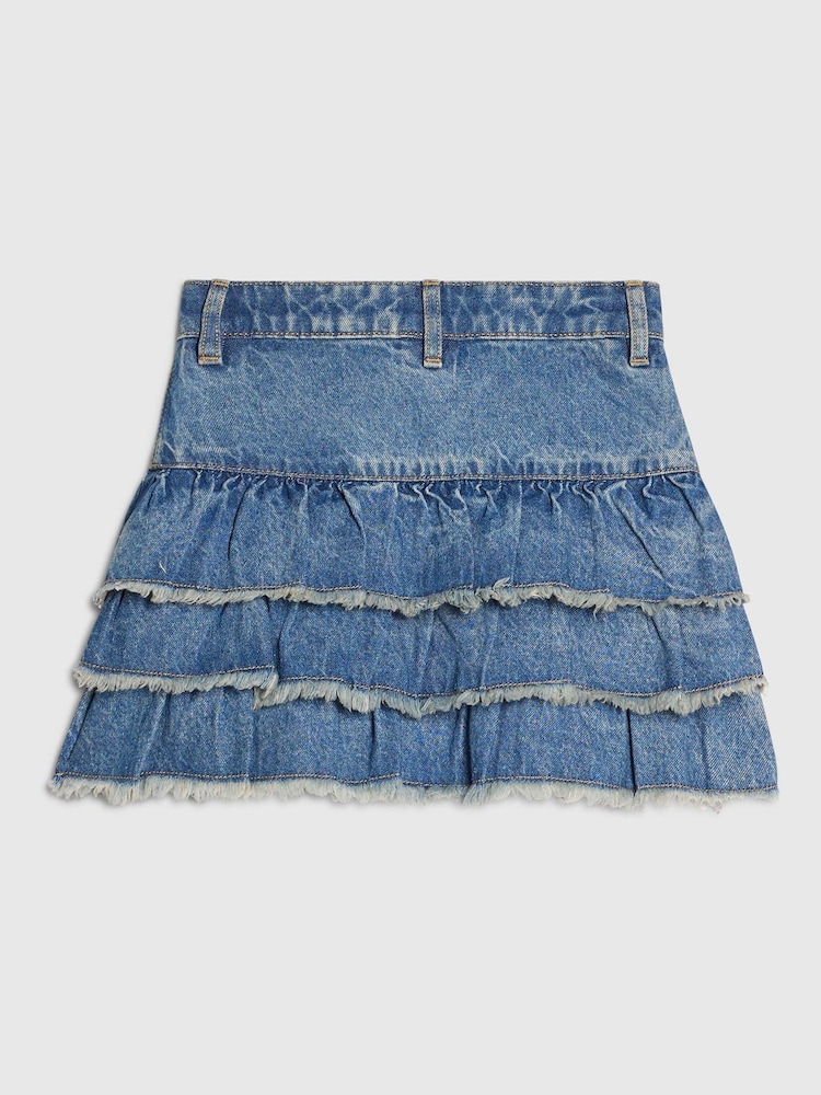 River Island Blue Rara Skirt with Bow Charm - Image 2 of 4 River Island Blue Rara Skirt with Bow Charm - Image 2 of 4