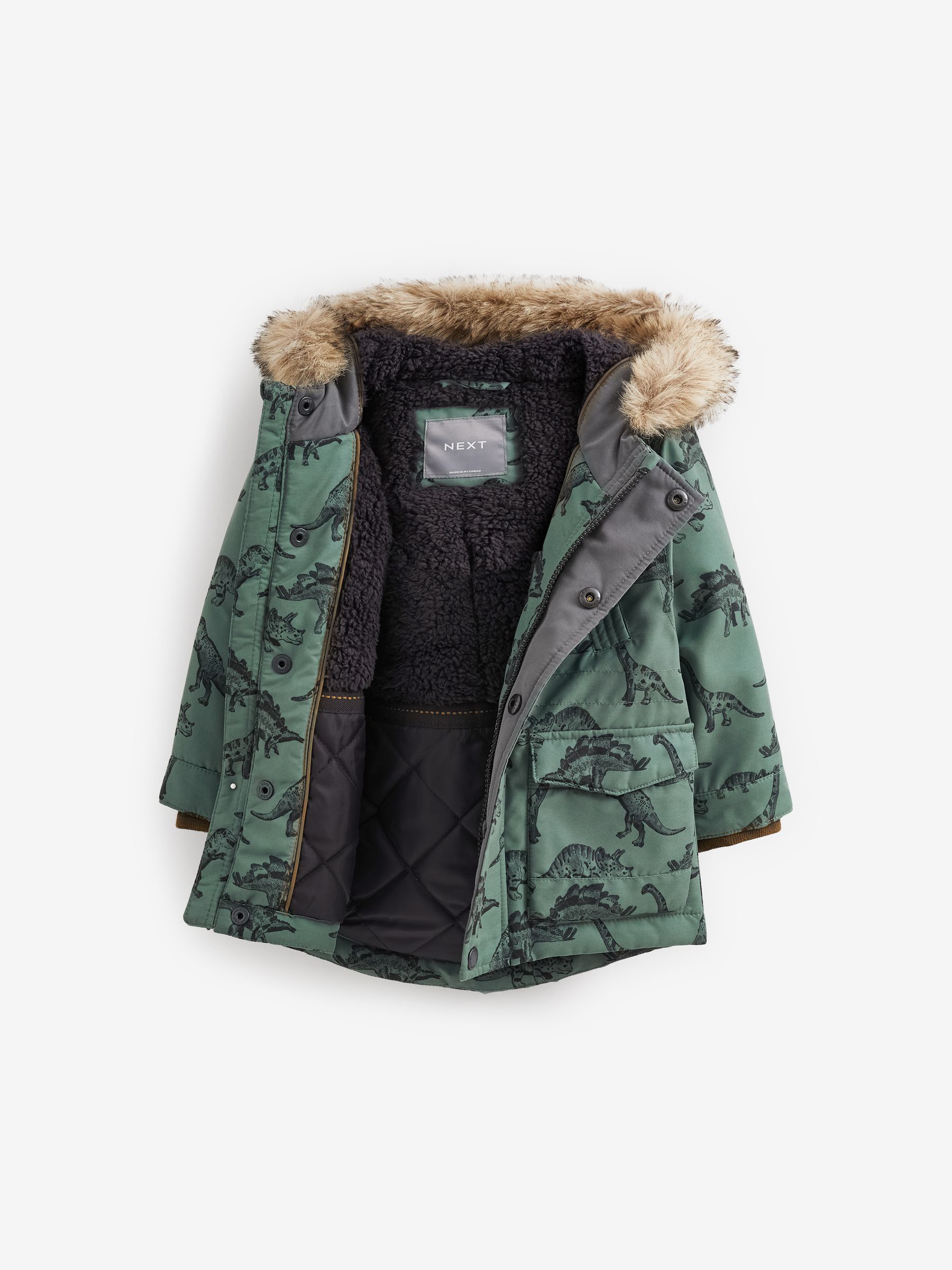 Next green parka coat hotsell