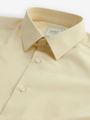 Yellow Easy Care Single Cuff Shirt - Image 7 of 8