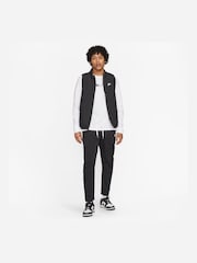 Nike Black Club Woven Tapered Leg Joggers - Image 6 of 10