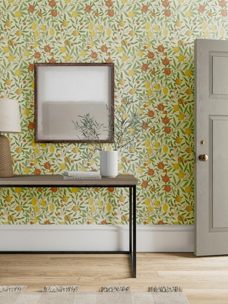 Morris & Co Green Fruit 10.05M Wallpaper - Image 1 of 2