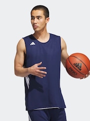 adidas Blue 3G Speed Reversible Basketball Aeroready Jersey - Image 3 of 7