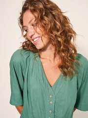 White Stuff Green Izzie Dress - Image 4 of 7