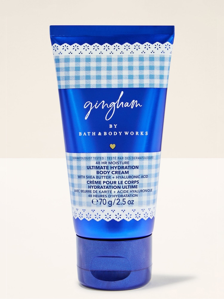 Bath & Body Works Gingham Travel Size Ultimate Hydration Body Cream 70g - Image 1 of 3 Bath & Body Works Gingham Travel Size Ultimate Hydration Body Cream 70g - Image 1 of 3