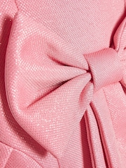 River Island Pink Glitter Bow Dress - Image 3 of 4