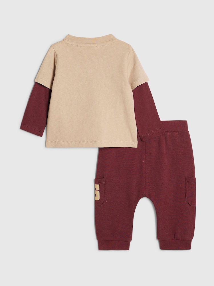River Island Red Tiny Champ Top & Jogger Set - Image 2 of 5 River Island Red Tiny Champ Top & Jogger Set - Image 2 of 5