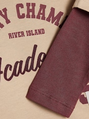River Island Red Tiny Champ Top & Jogger Set - Image 4 of 5