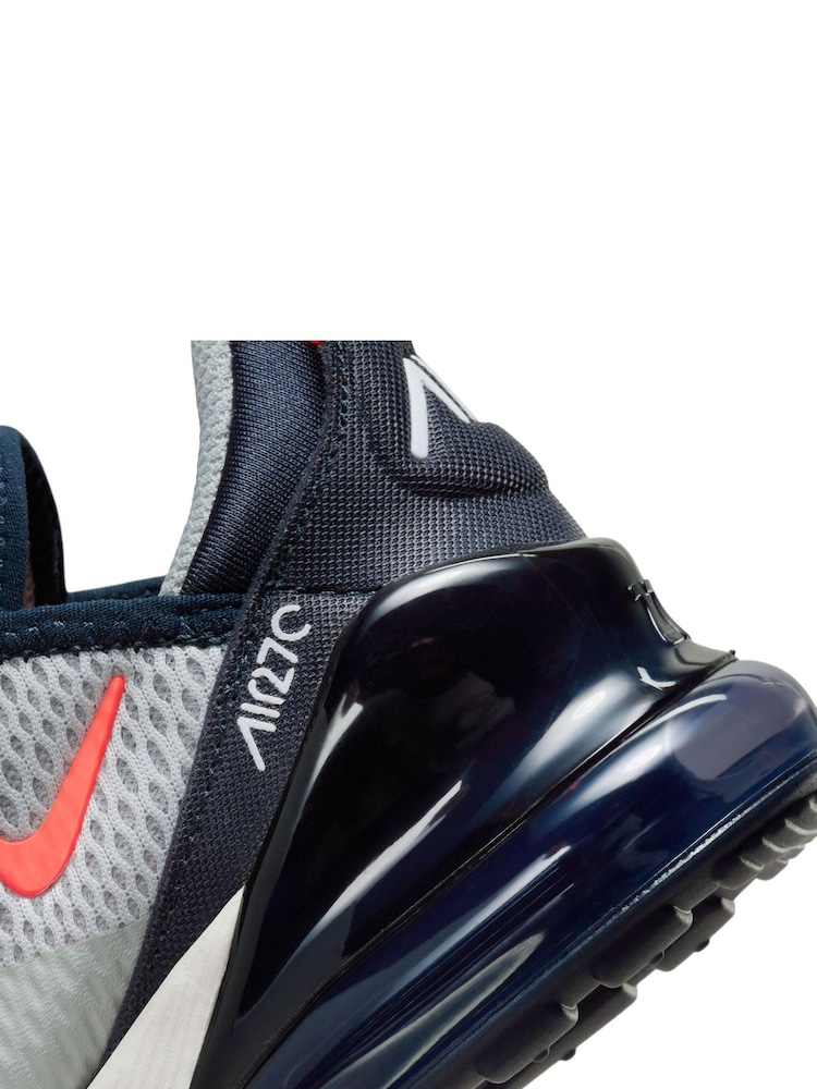 Nike Grey/Red Air Max 270 Junior Trainers - Image 10 of 10