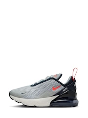 Nike Grey/Red Air Max 270 Junior Trainers - Image 2 of 10